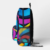名前パーソナライズされた色数々のレインボー抽象芸術 プリントバックパック (右)