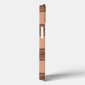 名前パーソナライズされた茶色のヴィンテージタイプライターパターン Case-Mate iPhoneケース (裏面 / 右)