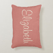 名前パーソナライズされた装飾コーラルアクセントデコール アクセントクッション (正面(垂直))