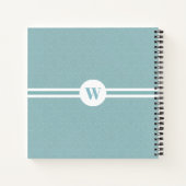 名前パーソナライズされた誕生日シンプルフローラストライプ ノートブック (裏面)