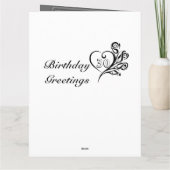 名前パーソナライズされた誕生日語ハッピーバースデー カード (裏面)