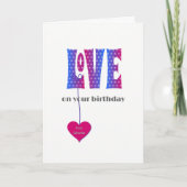 名前パーソナライズされた誕生日LOVEカード カード (正面)