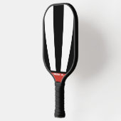 名前パーソナライズされた赤と白のストライプ2トーン ピックルボールラケット (左)