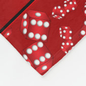 名前パーソナライズされた赤サイコロパターン フリースブランケット (角)