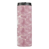 名前パーソナライズされた赤面ピンクホーステーマ タンブラー (裏面)