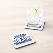 名前パーソナライズされた野球チームのプレーヤーゲーム コースター (右側)