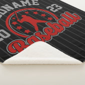 名前パーソナライズされた野球チームのプレーヤーゲーム シェルパブランケット (3/4)