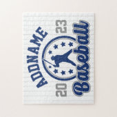 名前パーソナライズされた野球チームのプレーヤーゲーム ジグソーパズル (縦)