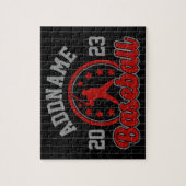 名前パーソナライズされた野球チームのプレーヤーゲーム ジグソーパズル (縦)