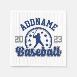 名前パーソナライズされた野球チームのプレーヤーゲーム スタンダードカクテルナプキン