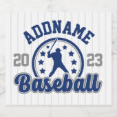 名前パーソナライズされた野球チームのプレーヤーゲーム ビールラベル (シングルラベル)