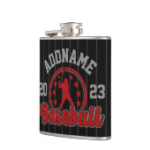 名前パーソナライズされた野球チームのプレーヤーゲーム フラスク (左)