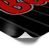 名前パーソナライズされた野球チームのプレーヤーゲーム ポスター (コーナー)