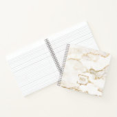 名前パーソナライズされた金ゴールドエフェクトマーブルゲストブック ノートブック (内部)