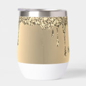 名前パーソナライズされた金ゴールドドリップスクリプトモノグラム (右面)