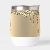 名前パーソナライズされた金ゴールドドリップスクリプトモノグラム (左面)