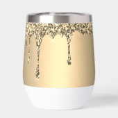 名前パーソナライズされた金ゴールドドリップスクリプトモノグラム (背面)