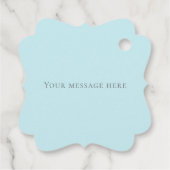 名前パーソナライズされた青チェックプレイド フェイバータグ (裏面)