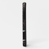 名前パーソナライズされた黒グリッターカエル Case-Mate iPhoneケース (裏面/左)