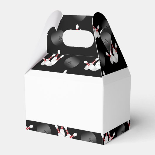 名前パーソナライズされた黒ボーリングパターン フェイバーボックス (裏面サイド)