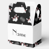 名前パーソナライズされた黒ボーリングパターン フェイバーボックス (オープン)