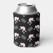 名前パーソナライズされた黒ボーリングパターン 缶クーラー (缶裏面)