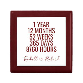 名前パーソナライズされた1周年記念 ギフトボックス