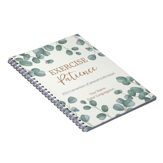 名前パーソナライズされた2023 JWエクササイズ忍耐 ノートブック (右側)