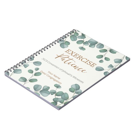 名前パーソナライズされた2023 JWエクササイズ忍耐 ノートブック (左側)