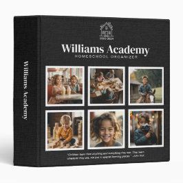 名前パーソナライズされた6 Photo Homeschool Binder
