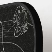 名前パーソナライズされた〔占星術の〕十二宮図,占星術，占星術 ピックルボールラケット (左詳細)