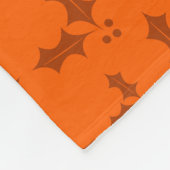 名前パーソナライズされたbackhoe orange holly フリースブランケット (角)