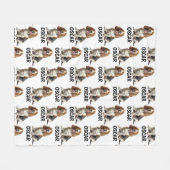 名前パーソナライズされたBasset Hound フリースブランケット (正面(横))