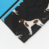 名前パーソナライズされたblack pointer dogs フリースブランケット (角)