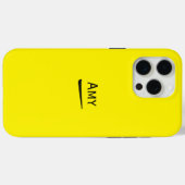 名前パーソナライズされたBright Yellow Case-Mate iPhoneケース (裏面 (横))