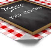 名前パーソナライズされたChalkboardキッチンアートポスター ポスター (角)