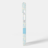 名前パーソナライズされたdamask light blueとcream Case-Mate iPhoneケース (裏面 / 左)