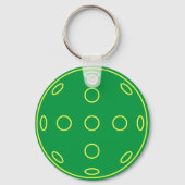名前パーソナライズされたGreen Pickleballトークン キーホルダー (裏面)