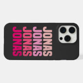 名前パーソナライズされたJonas I Love Jonas iPhoneケース (裏面横)