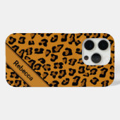 名前パーソナライズされたLeopard印刷パターンV2 Case-Mate iPhoneケース (裏面 (横))