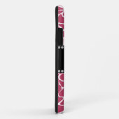 名前パーソナライズされたmauve giraffeパターン Case-Mate iPhoneケース (裏面/右)