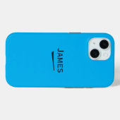 名前パーソナライズされたMedium Sky Blue Case-Mate iPhoneケース (裏面 (横))