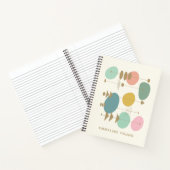 名前パーソナライズされたMid Centuryのモダンレトロ ノートブック (内部)