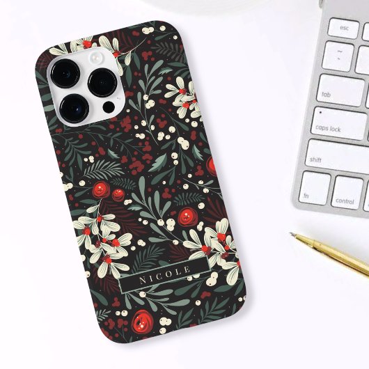 名前パーソナライズされたMoodyモダン Botanical Case-Mate iPhoneケース
