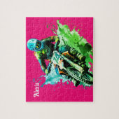 名前パーソナライズされたmotocrossパズル ジグソーパズル (縦)