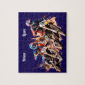 名前パーソナライズされたmotocrossパズル ジグソーパズル (縦)