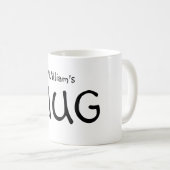 名前パーソナライズされたMUG コーヒーマグカップ (正面右)