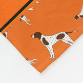 名前パーソナライズされたorange pointer dogs フリースブランケット (角)