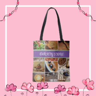 名前パーソナライズされたPhoto Collage Coffee Drink Bean トートバッグ