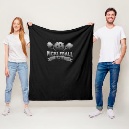 名前パーソナライズされたPickleball フリースブランケット
